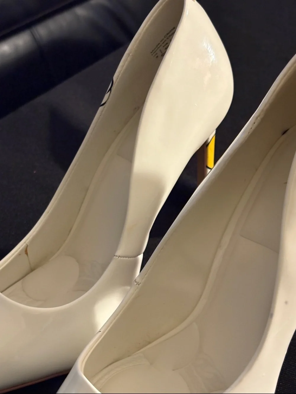 Aldo White Patent Pumps with Mickey Mouse Graphic - Picture 10 of 11